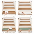 thumbnail image 5 of Green Non-Slip Stair Treads for Wooden Steps, 7 Pack 8x30 Inches Carpet Stair Mats with Adhesive Backing, Noise-Reducing Step Covers for Indoor Stairs, Easy to Install & Residue-Free, 5 of 9