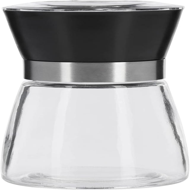 Molinillo de pimienta negro de 1 pieza - Molinillo de cerámica de 180 ml - Grado de molienda ajustable para sal y pimienta