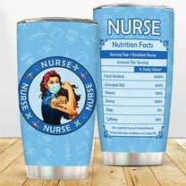 Nurse Gifts Tumbler Nursing Nutrition Facts Coffee Cup Travel Mug Nursing Gifts For New Nurses Medical Students Tumbler with Lid 20oz