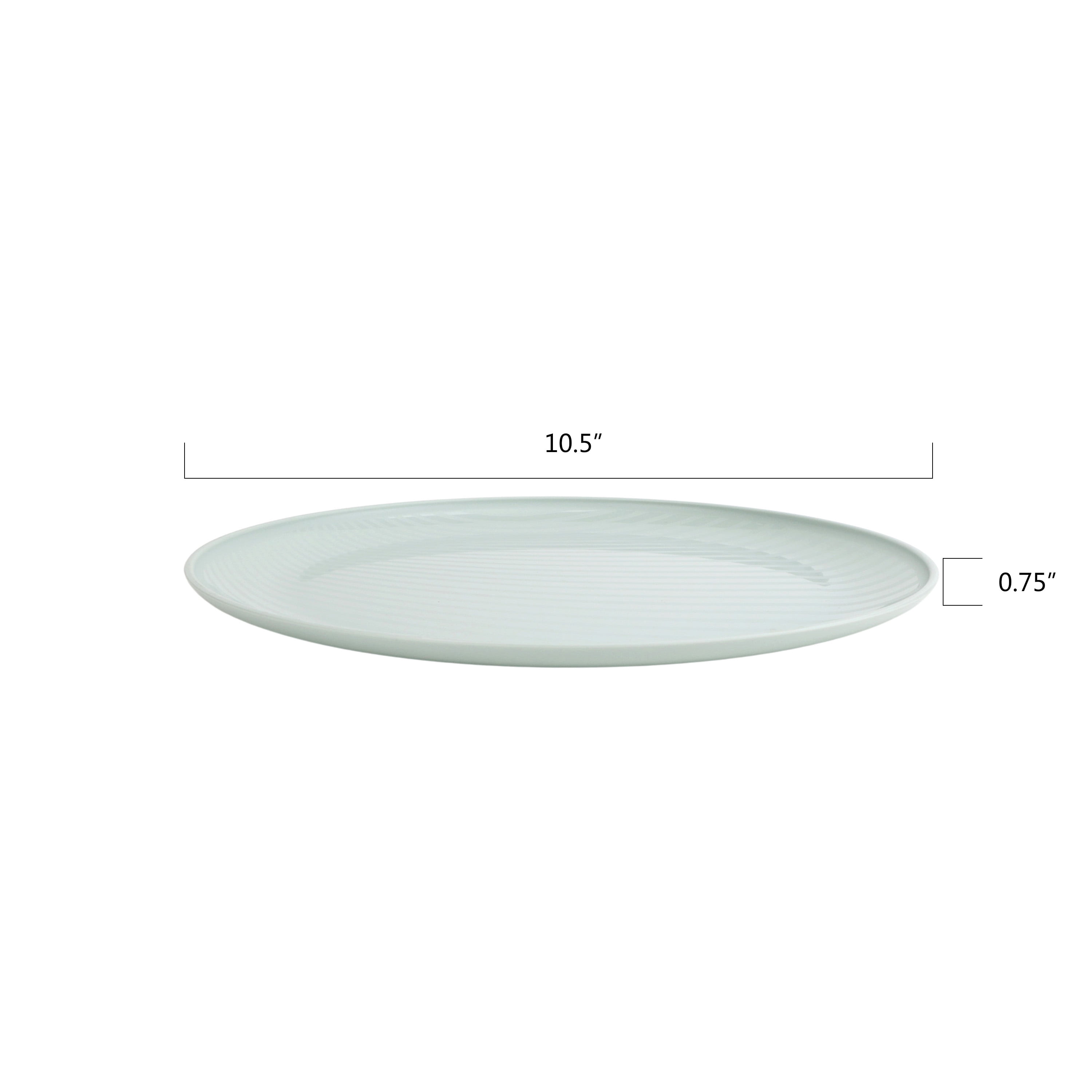 Mainstays 30-Piece Plastic Swirl Pattern Dinnerware Bundle Set, Soft Green