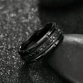 thumbnail image 4 of Tioneer Tungsten Wedding Band w/ 15 Cubic Zirconia in Silver Black Gold 8mm Ring, 4 of 5