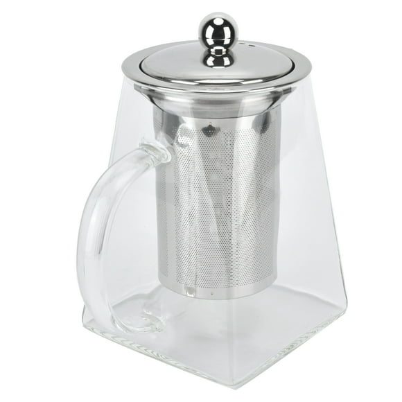 Tetera Con Infusores para Té Suelto, Tetera de Vidrio Transparente, Tetera de Vidrio Con Colador, Tetera de Vidrio Con Filtro de Malla de Acero inoxidable 304 para Uso en