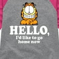 thumbnail image 3 of Garfield - Hello Go Home Now - Toddler And Youth Girls Raglan Graphic T-Shirt, 3 of 4