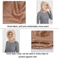 thumbnail image 3 of in 1 winter hat knitted hat warm hat circle scarf set balaclava winter knitted hat with fleece lining for women windproof hat cold protection ski hat 56-60CM, 3 of 5