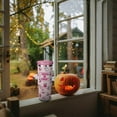 thumbnail image 6 of 30 oz Halloween Tumbler with Handle and Straw, Pink Ghost Stainless Steel Vacuum Insulated Travel Coffee Mug Cup Water Bottle, Spooky Decor Stuff Gifts for Women, 6 of 6
