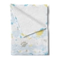 thumbnail image 2 of Crabs Soft Flannel Fleece Blanket, Maritime Sea Theme Crabs and Seashells Animals on the Spotted Background Print, Cozy Plush for Indoor and Outdoor Use, 50" x 60", Blue and Yellow, by Ambesonne, 2 of 5
