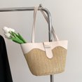 thumbnail image 4 of Bolsa vagabundo de moda para mujer, de paja para axilas de gran capacidad para regalo (blanco) Ndcxsfigh Para Estrenar, 4 of 9