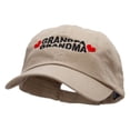 thumbnail image 2 of Grandma and Grandpa Embroidered Low Profile Dyed Cotton Twill Cap - Khaki OSFM, 2 of 5