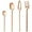 Rose Gold, variant on 32-piece Silverware Set for 8, 304 Stainless Steel Flatware Set, Matte Finished Cutlery Set, for Home Restaurant Hotel, Kitchen Utensils Set Included Forks, Knives, and Tea Spoons (Silver)