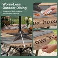 thumbnail image 5 of Round Outdoor Tablecloth with Umbrella Hole and Zipper, Texas Star Vintage Tablecloth with Elastic Waterproof, Berry Grey Blue Brown Wooden Patio Table Covers for 55" - 60" Picnic Pool Tables, 5 of 9