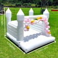 thumbnail image 2 of OFFMUST 13.5ft White Wedding Bounce House for Adults & Kids, Commercial Grade PVC Inflatable White Castle for Photography, Engagement & Baby Shower, 2 of 5