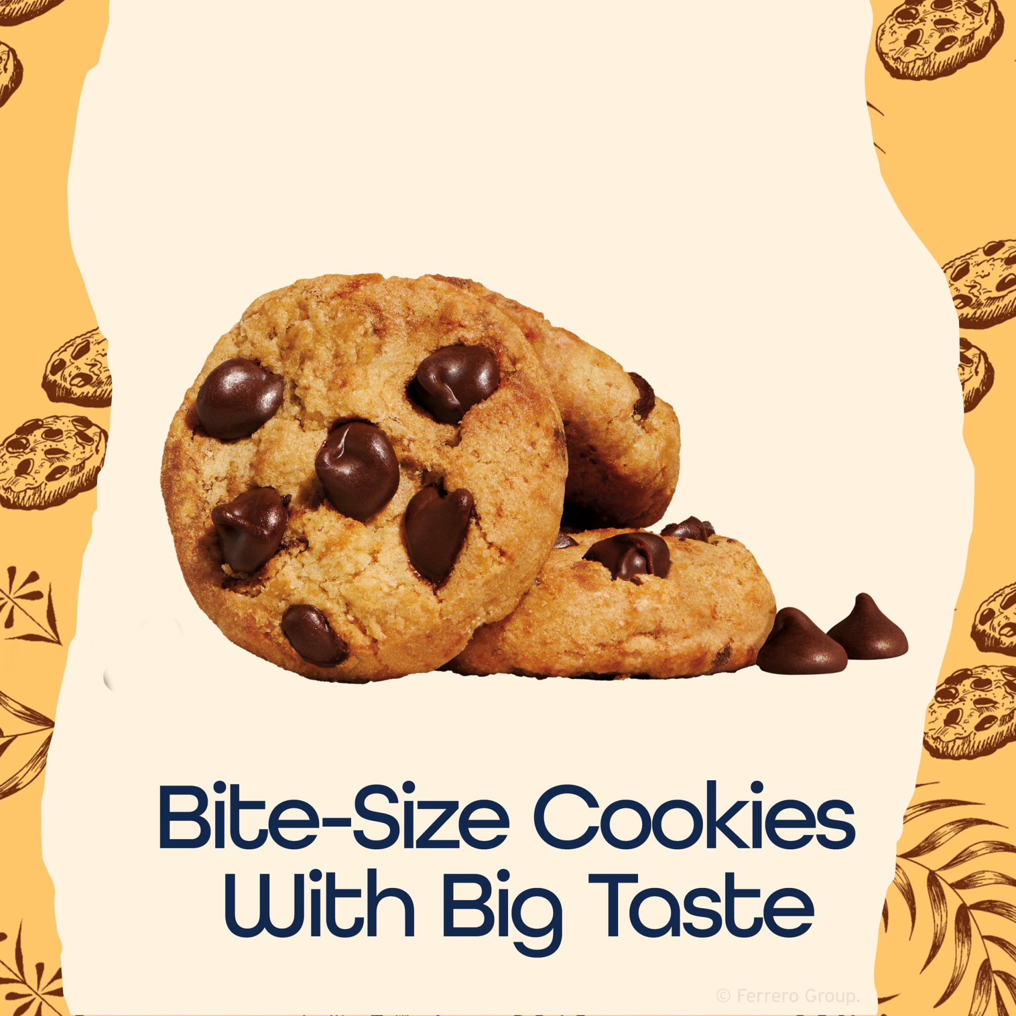 (3 pack) Famous Amos Classic Chocolate Chip Cookies, Bite-size cookies, Sweet Treats, 30 Pack Box, 1 oz Bag