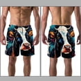thumbnail image 3 of luoweisi Men's Beach Shorts Quick Dry Swim Trunks with Mesh Lining Cartoon Cow 2XL, 3 of 5