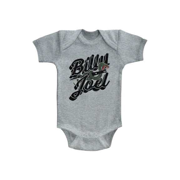 Billy Joel Singer-Songwriter Knife Wrapped Snake Gray Hthr Infant Baby Snapsuit