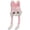 Pink, variant on Vjnyvs Bunny Headwear Animal Rabbit Head Plush Hat for Easter Halloween Party