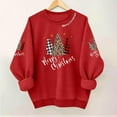 thumbnail image 4 of KHONTS Women's Christmas Sweatshirt Crew Neck Cute Festive Print Pullover Long Sleeve Graphic Tops D L, 4 of 4