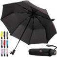 thumbnail image 1 of Paraguas Gorilla Grip Compact Stick, resistente al viento, color negro, 42 pulgadas, 1 of 9