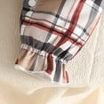 thumbnail image 5 of mgoYE Newborn Infant Baby Girl Clothes Fall Winter Long Sleeve Bubble Romper Plaid Bow One Piece Jumpsuit Cute Outfits, 5 of 9