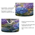 thumbnail image 3 of Round Toy Storage Basket Foldable Storage Basket for Home Decor Laundry Basket20" x 14" Beautiful Painting Of Hydrangeas, 3 of 6