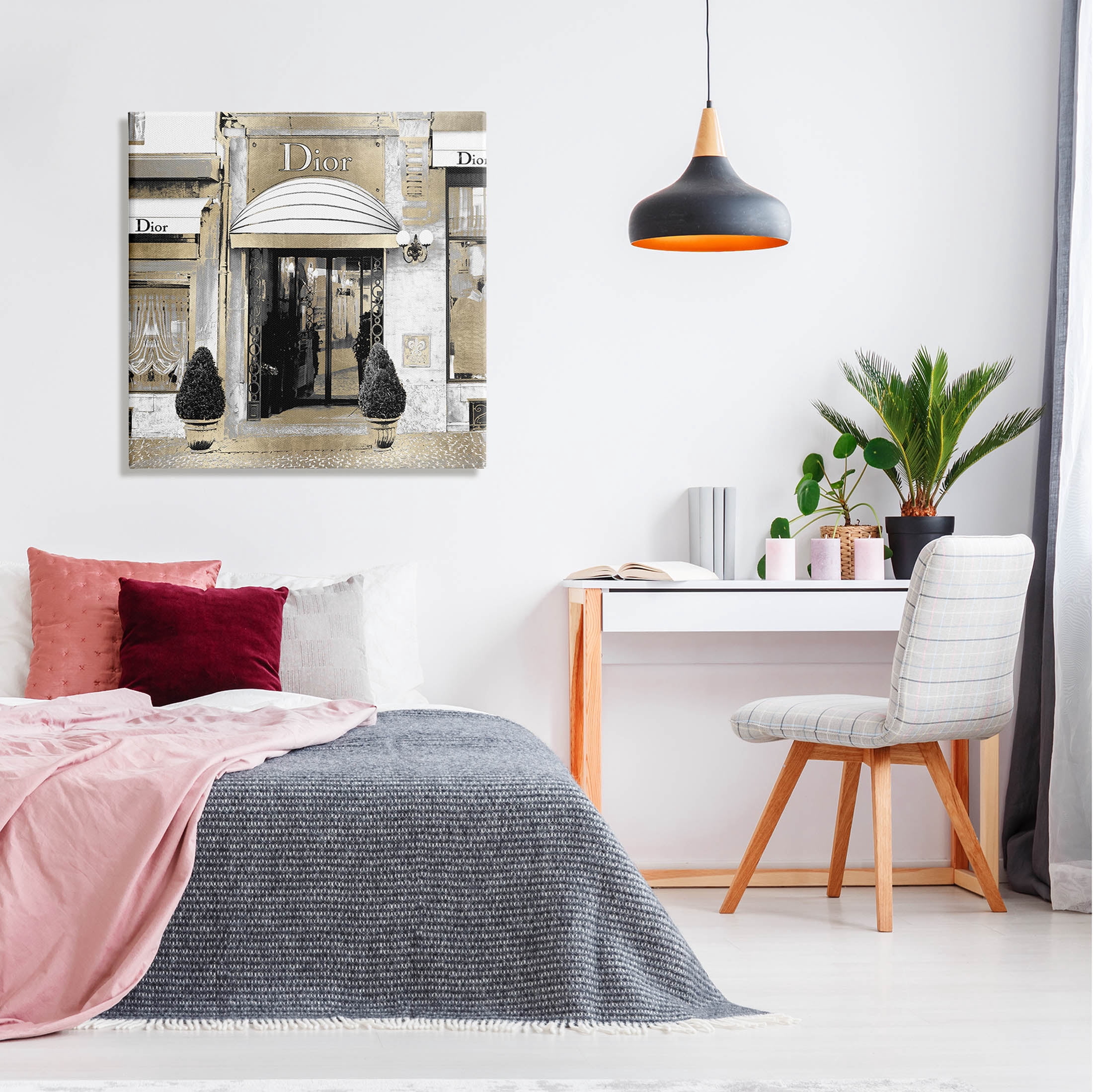 Chic Fashion Glam Storefront Beauty & Fashion Graphic Art Gallery Wrapped Canvas Print Wall Art