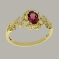 thumbnail image 3 of LBG British Made 14k Yellow Gold Natural Pink Tourmaline & Opal Womens Statement Ring - 33 size options - Size 10.5, 3 of 8