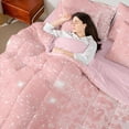 thumbnail image 4 of jejeloiu Chic Leopard Print 7-Piece Twin Bedding Sets,Jungle Animal Bedding Comforter Set,Pink Cheetah Pattern Sheet Sets For Girls Kids,Ultra Soft Home Decor Reversible, 4 of 8