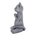 thumbnail image 3 of Animal Meditando Estado De Yoga Estatuilla De Gato Resina Adorno De Jardín Al Aire Libre Portátil Buda Zen Meditación Gato Piedra Gris Decoración Para Jardín Patio Patio Hogar Cubierta Moyic HA026929-01, 3 of 5