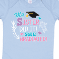 thumbnail image 4 of Inktastic My Sister Graduated with Cap and Arrows Girls Baby Bodysuit, 4 of 5