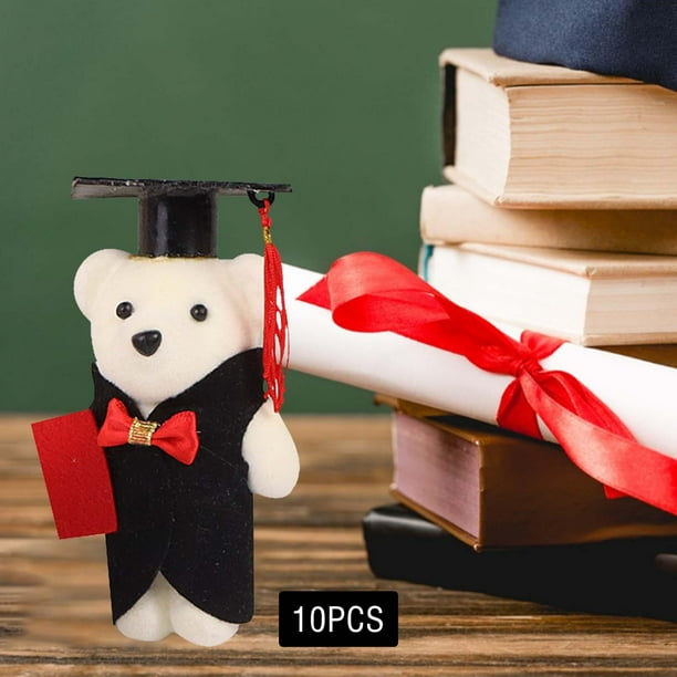 10x muñecos de oso de peluche de graduación, oso de peluche, juguetes de peluche, muñecos de peluche únicos y versátiles para amigos del Día