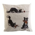 thumbnail image 2 of Funda de almohada de perro salchicha de dibujos animados, funda de cojín suave, decoración para sofá y dormitorio, 45x45cm #2, 2 of 2