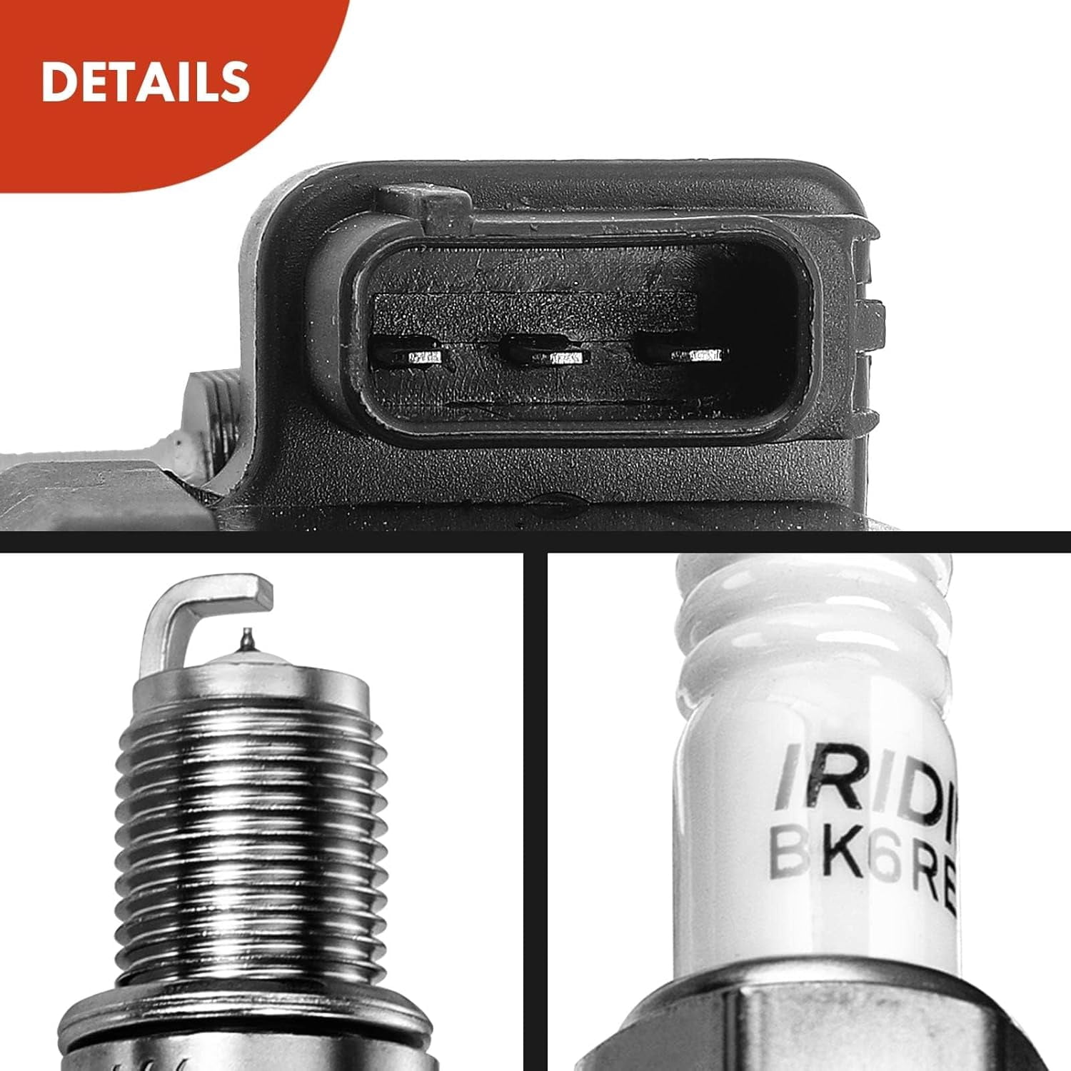 A-Premium Ignition Coils and Spark Plugs Kits Compatible with Subaru Impreza 2003-2005 & Saab 9-2X 2005, 2.0L 4-PC Set