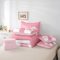thumbnail image 5 of Manfei Girly Pink Cat Paw Bedding Comforter Set 7pcs, Kawaii Kitten Lover Queen Bedding Sets, Cartoon Cute Animal Reversible Queen Sheet Sets, Ultra Soft Home Decor, 5 of 7