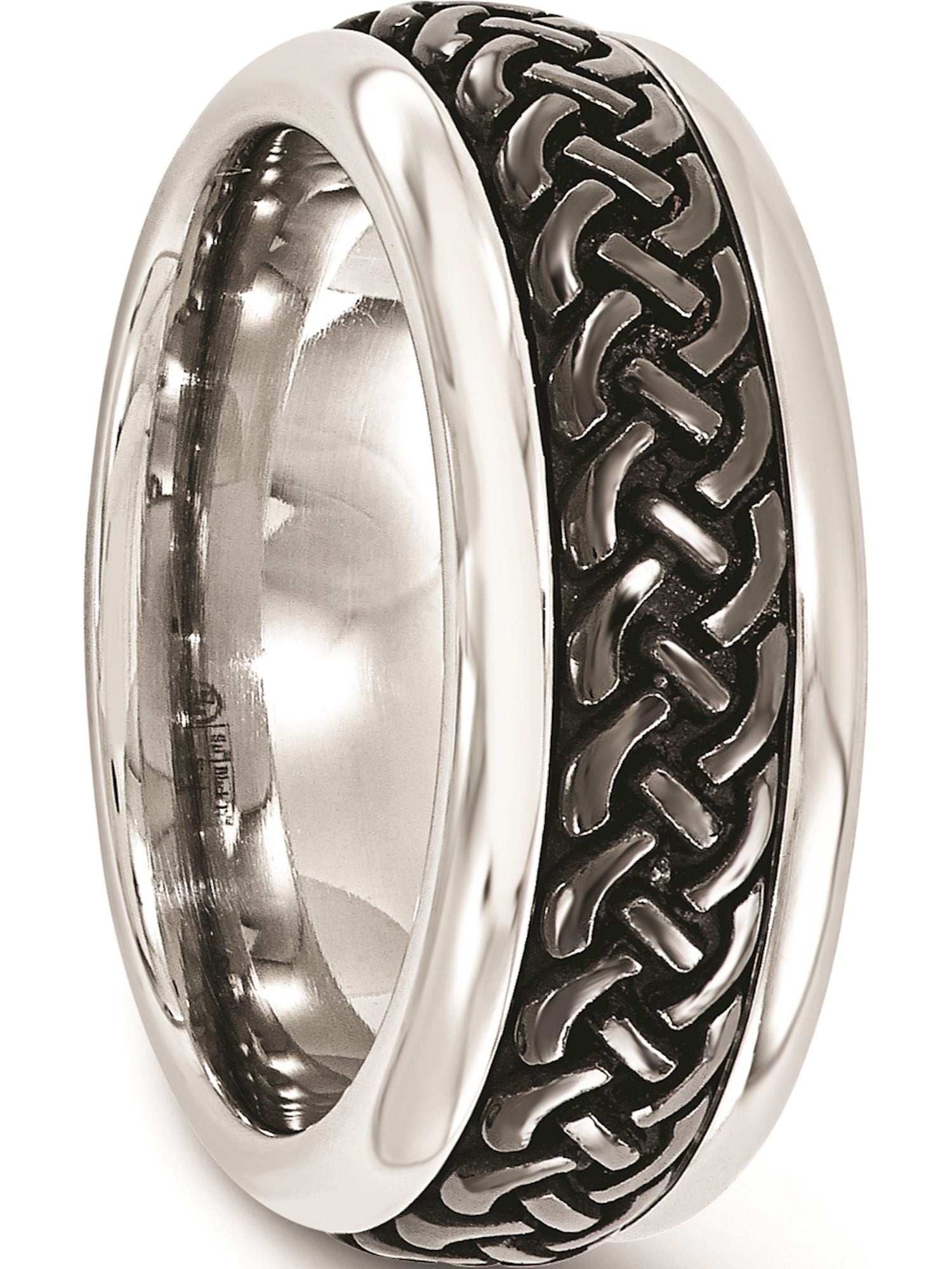 Bridal Wedding Bands Decorative Bands Edward Mirell Titanium Black Ti 8mm Band Size 9.5