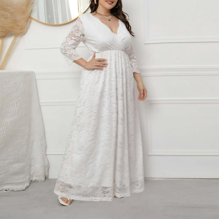 MAYFASEY Plus Size Wedding Guest Dresses for Women Elegant Floral Lace  Cocktail Party Wedding Dress Semi-Formal Special Occasion A Line Dresses  Apricot XL at  Women's Clothing store