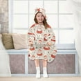thumbnail image 6 of Wearable Blanket Hoodie for Cute Santa Claus Flannel Hooded Blanket with Pockets and Sleeves Suitable, 6 of 7
