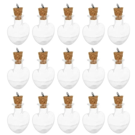 

30pcs Heart-shaped Wishing Bottle DIY Wishing Bottle with Cork Stoppers
