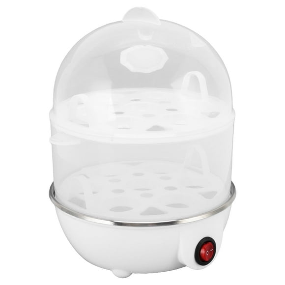 Boiled Egg Cooker,Home Egg Cooker 350W 2 Layers 14Pcs Eggs A Time Auto Power Off Safe PP Egg Boiler With Measuring Cup for Home