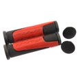 thumbnail image 1 of Fuji Krayton Rubber MTB BMX Flat Bar Bike Handlebar Grips Black/Red New, 1 of 4