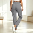 thumbnail image 6 of Gytharion Loose Straight-leg Yoga Pants for Women Drawstring Elastic Waisted Sports Pants Solid Color Casual Athletic Pants with Pockets, 6 of 7