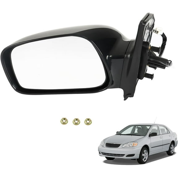 SHZAITOR Left Driver Power Side Mirror Paintable Replacement for 2003-2008 Corolla TO1320178 8794002380