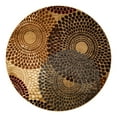 thumbnail image 3 of Unique Loom Barista Collection Area Rug - Java (8' Round Beige/Black), 3 of 7