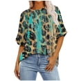 thumbnail image 2 of Drses Womens Short Sleeve Tops Floral Print Vintage Fashion Casual Loose with Round Neck Plus Size Shirts, 2 of 7