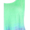 thumbnail image 3 of Más el tamaño de impresión del tinte del lazo de la túnica sin mangas Rosegal Camisetas sin mangas de talla grande, 3 of 5