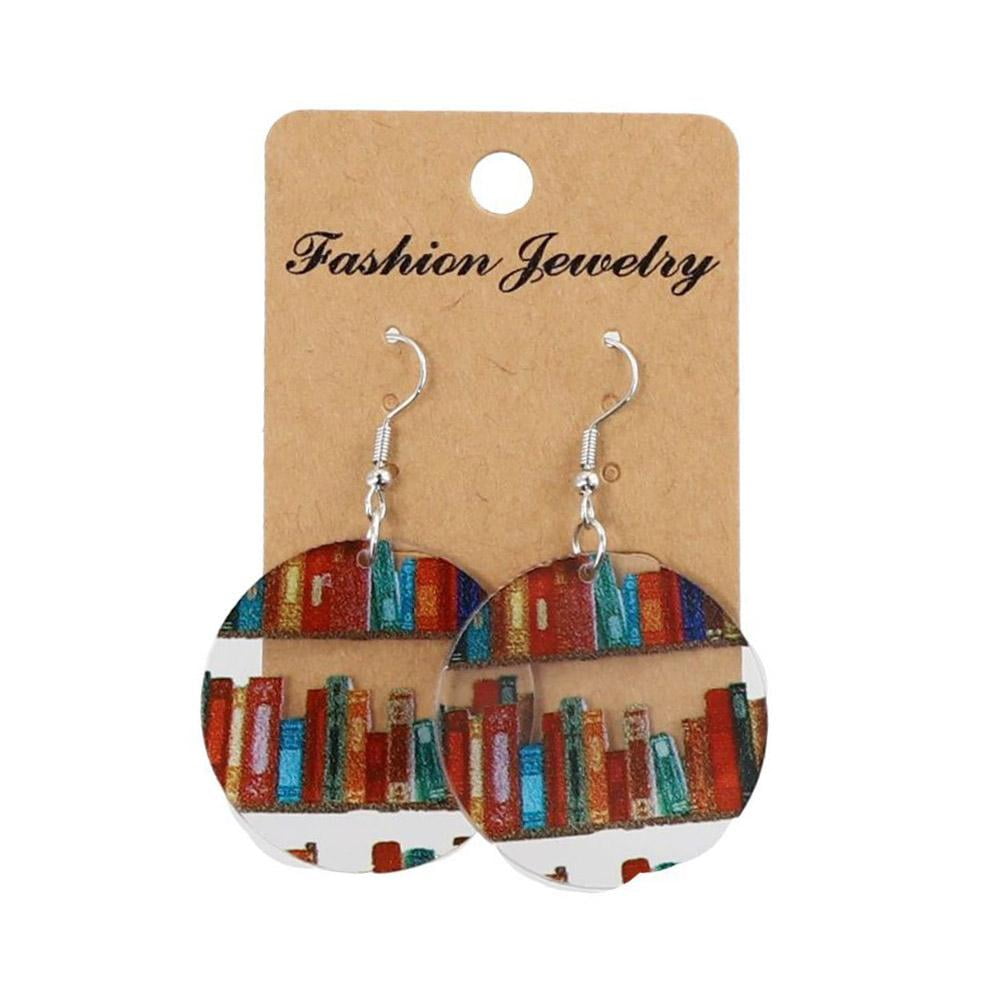 【just LoveR.】22FW★ Horizon Earrings Book Earrings, Librarian Books Lover Earrings, Modern