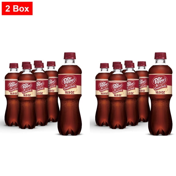 Dr Pepper & Cream Soda Bottles 6 CT / 16.9 fl oz - 2 Box