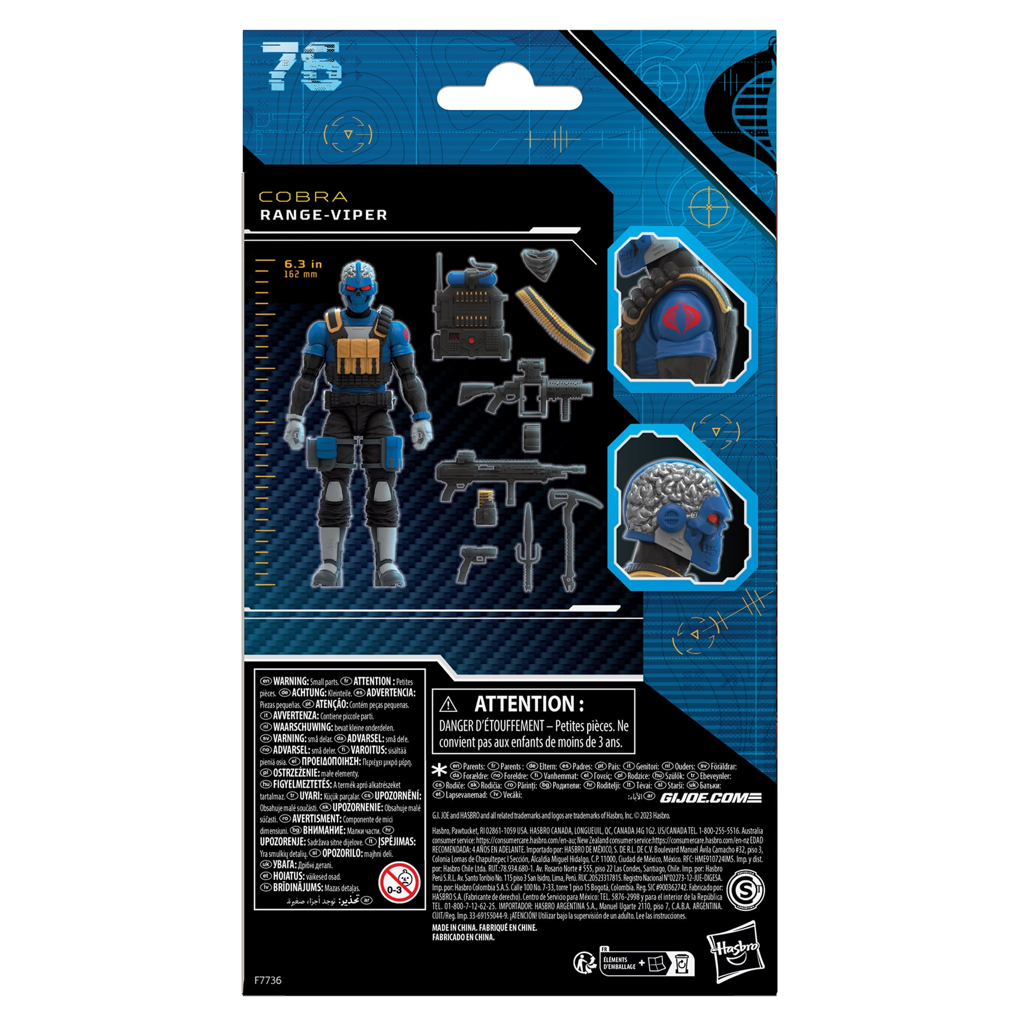 G.I. Joe Classified Series Cobra Range Viper Action Figure, 6"