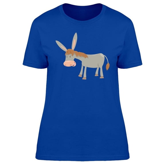 Cool Happy Donkey Cartoon Tee Women's -Image by Shutterstock