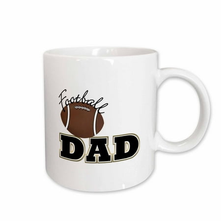 

3dRose Football Dad Football - Ceramic Mug 15oz (mug_23434_2)