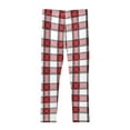 thumbnail image 4 of joogoo Girls' Leggings Plaid Red Checkered Yoga Pants 5T, 4 of 8