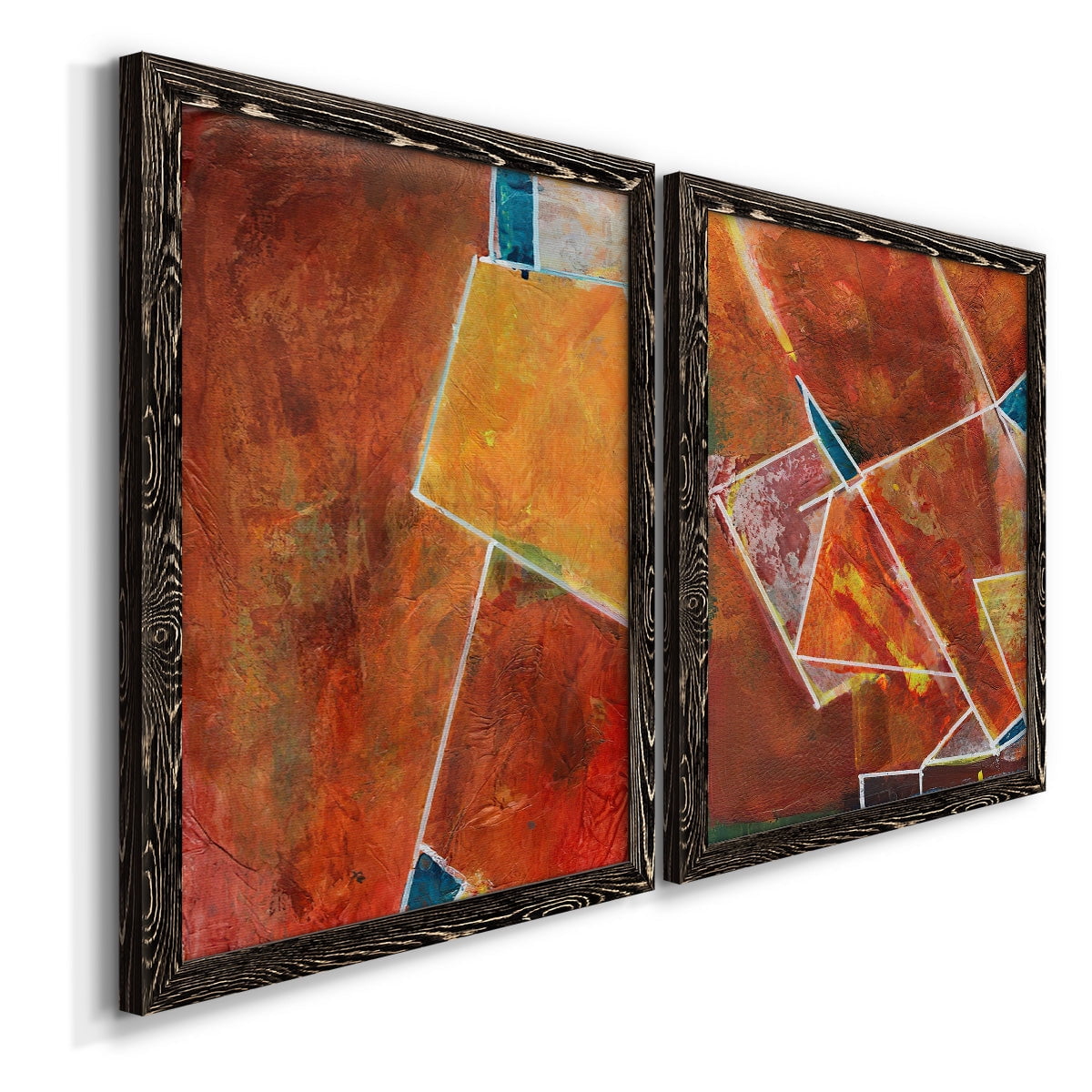 Primary Connection I - Premium Framed Canvas 2 Piece Set - Ready to Hang